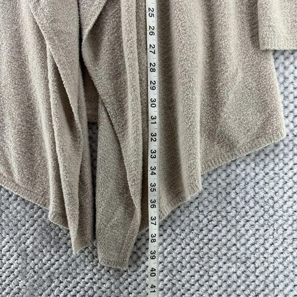 Barefoot Dreams Bamboo Chic Lite Cardigan Women S/M Oatmeal Open Front Cozy Chic